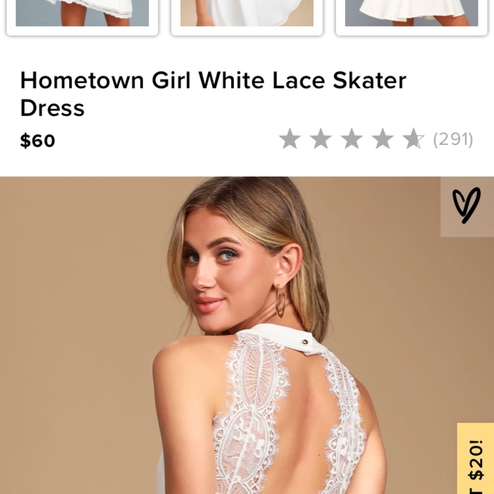 White lulus dress size small